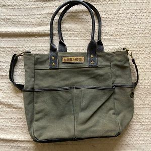 BARNES AND NOBLE Brand New Never Used Bookbag Tote Purse Organizer Green Vintage